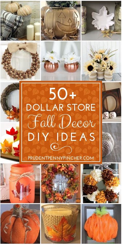 Here's an easy dollar tree diy for fall! 100 Dollar Store Fall Decor Ideas | Fall decor diy, Fall crafts diy, Dollar store fall decor