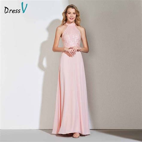 Buy Dressv Pearl Pink Prom Dress Halter Neck A Line