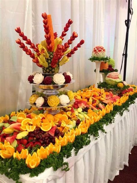Fruit Table Fruit Decorations Fruit Tables Fruit Display Wedding