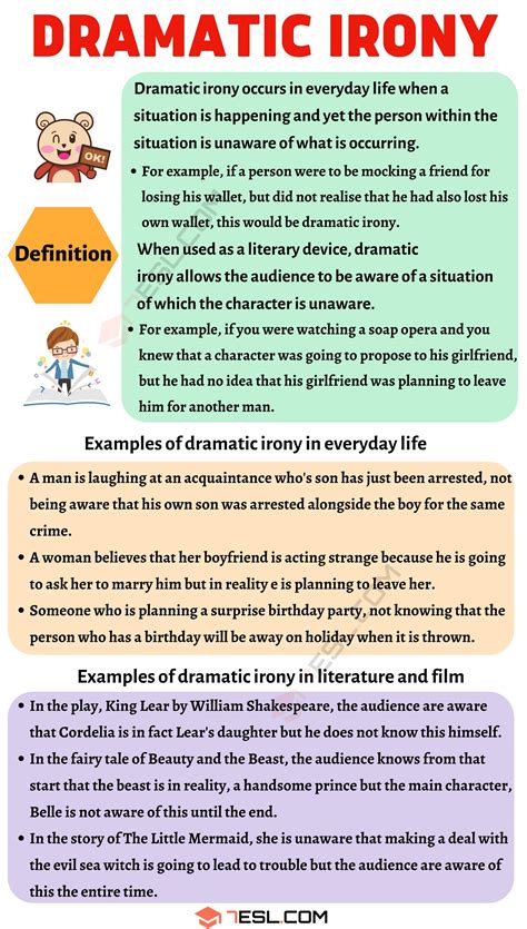 Examples of dramatic irony in literature. Dramatic Irony: Definition And Examples In Speech ...