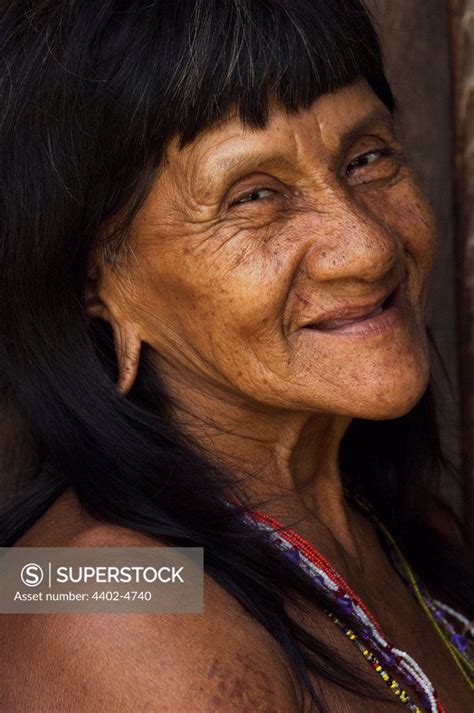 Huaorani Indian Woman Bameno Community Yasuni National Park Amazon Rainforest Amazon