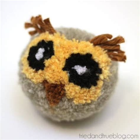 How To Make A Diy Owl Pom Pom Animal Crafts For Kids Pom Pom Crafts