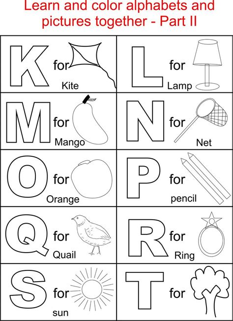 Alphabet Coloring Pages Printable Free Download