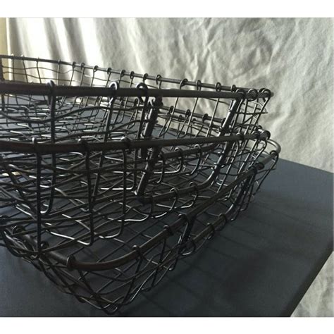 Vintage Style French Wire Tray Baskets Set Of 3 Chairish