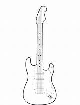 Guitar Coloring Pages Electric Bass Getcolorings Printable Color sketch template
