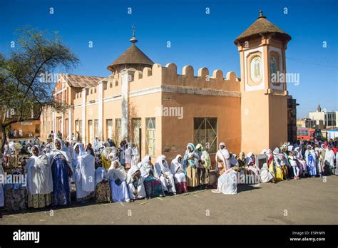 Orthodoxe Frauen Beten An Ostern Zeremonie Koptischen Kathedrale Von