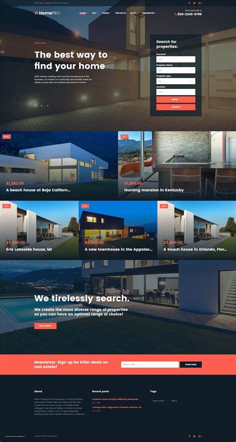 Website Templates For Real Estate Agents Free Of Real Estate Agent Website