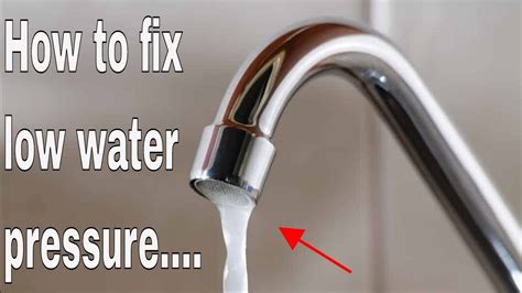 How To Fix Low Water Pressure Taps And Shower Head Youtube