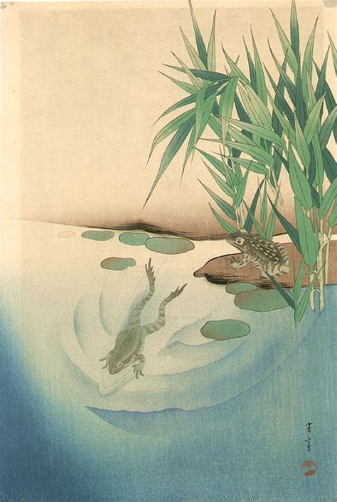 Frogs In A Pond By Seitei Basho Says Old Pond A Frog Jumps In