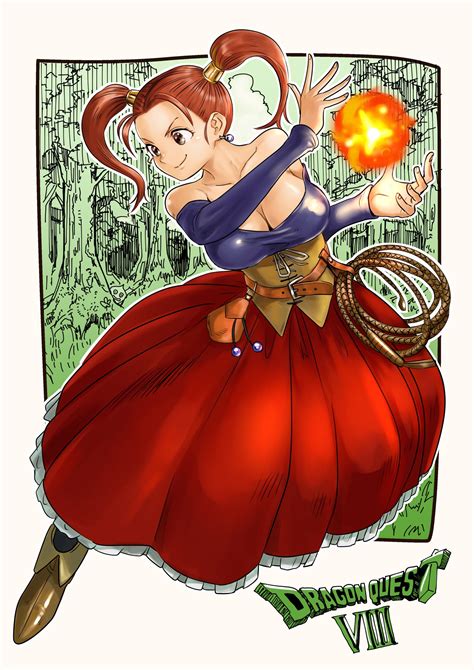 Riku Ukir125 Jessica Albert Dragon Quest Dragon Quest Viii Highres 1girl Bare Shoulders