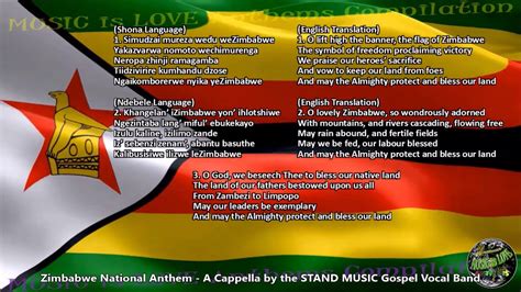 Zimbabwe National Anthem A Cappella By Stand Music Shona Ndebele