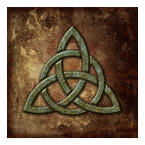 Hello Trinity Knot Circled Grunge Rust Posters Trinity Knot Circled