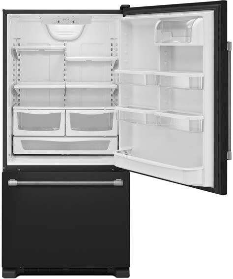 best buy maytag 18 7 cu ft bottom freezer refrigerator black mbf1958dee