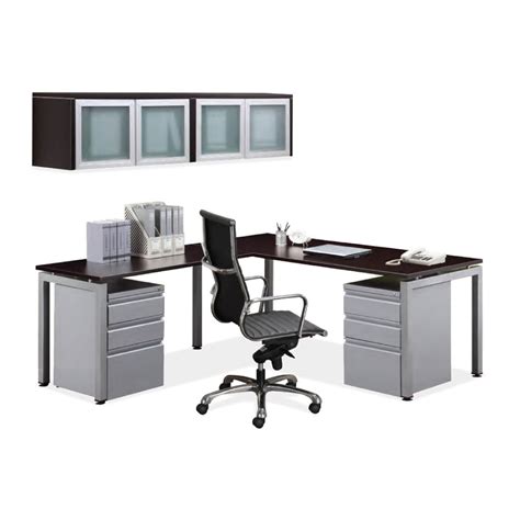 Metal wordrobe, grey 60 × 180 × 50. L Desk with Hutch - Ralston Metal Office Furniture 72 W x 78 D