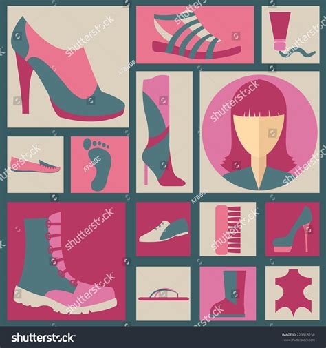 Footwear Elements Icons Set Easily Edited Stock Vector Royalty Free