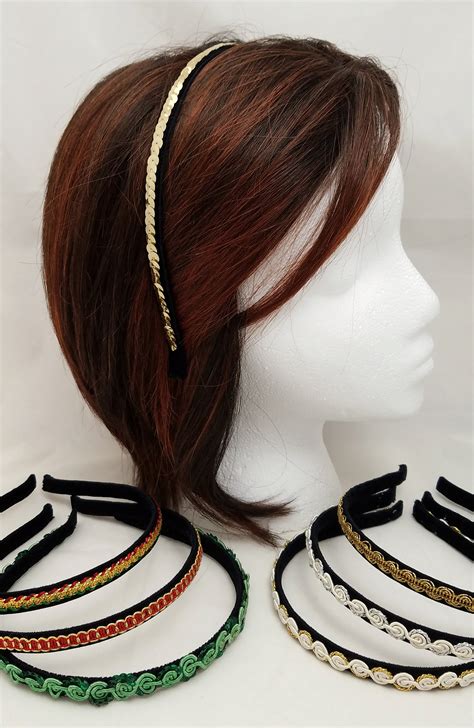 Black Velvet And Vintage Trim Hairband Headband