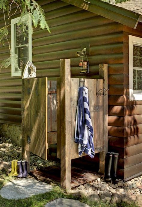 60 Lovely Lake House Exterior Design Ideas Outdoor Bathroom Design