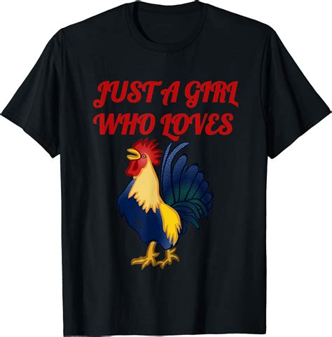 just a girl who loves roosters and chickens t t shirt clothing shoes and jewelry