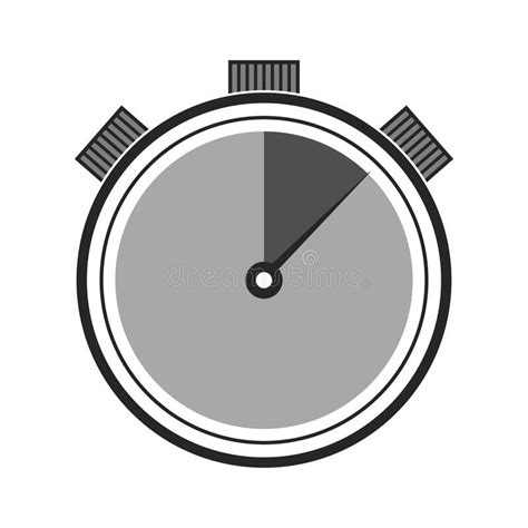 Stop Watch Timer Icon 100 Meters World Record Vector Illustration