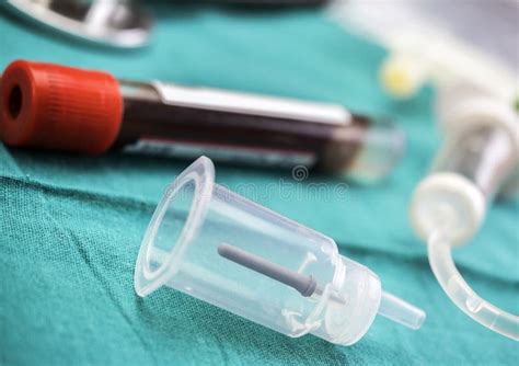 Blood Extraction Equipment To A Donor In A Hospital Stock Image Image