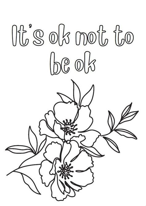 Its Ok Not To Be Ok Coloring Page Coloring Home