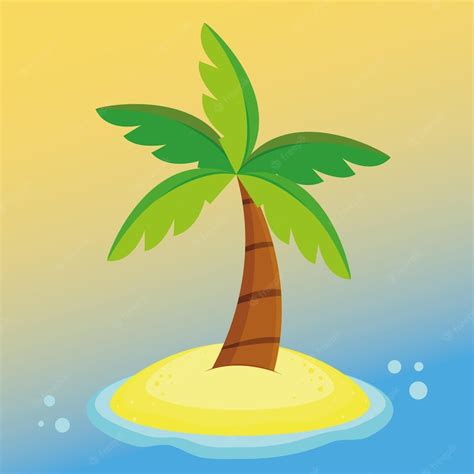 Premium Vector Palm Tree Island