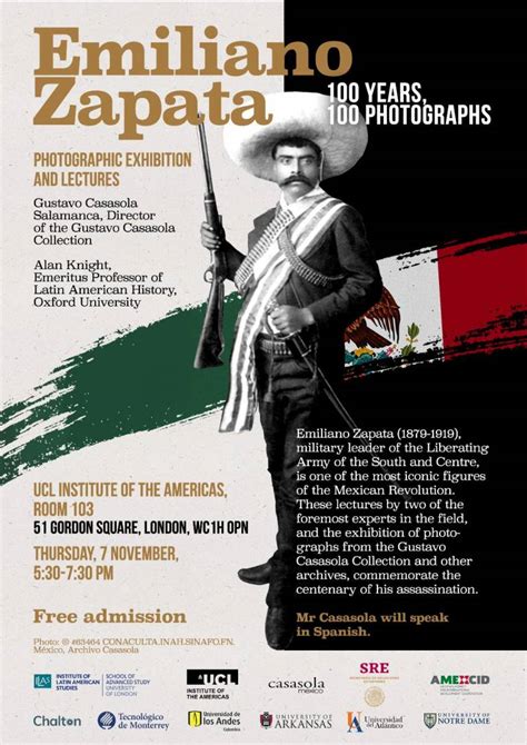 photographic exhibition and lecture to mark centenary of zapata s assassination ucl institute
