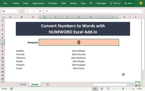 Convert Numbers To Wordstext In Excel Without Pasting Macros Again