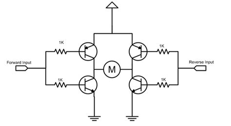 How Can I Connect H Bridge Motor Driver Using Four 2n222 Transistors