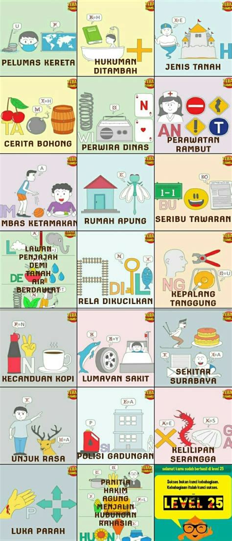 Halo, kamu sedang mencari kunci jawaban game tebak gambar level 25? Kunci Jawaban Tebak Gambar Level 25 Dan 26 - Kunci Ujian