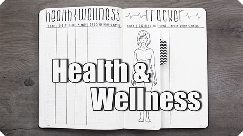Health And Wellness Tracker Bullet Journal Youtube