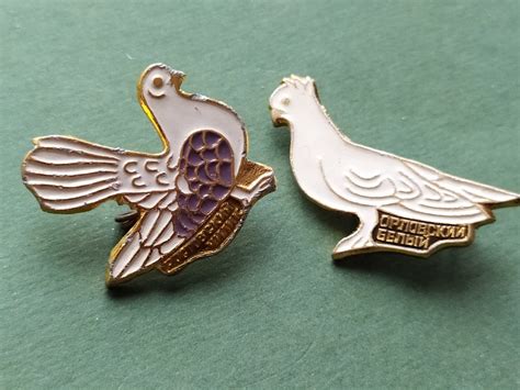 Dove Bird Pin Rare Vintage Collectible Badge Made In Ussr Etsy