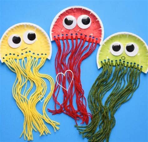 How To Make Paper Plate And Tissue Paper Jellyfish Craft The Art 123