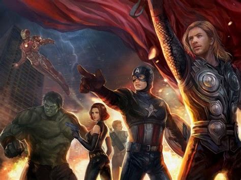 Iron Man The Hulk Black Widow Hawkeye Captain America And Thor Marvel