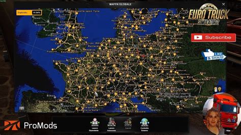 Euro Truck Simulator 2 134 Promods Map 233 My Huge Combination Maps