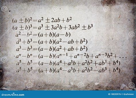 Algebra Formula Stock Photo Image Of Equation Parchment 18035976