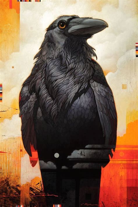 Totem 664×1000 Crow Art Black Bird Raven Art