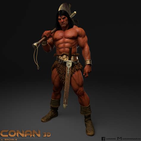 Conan 3d Fan Art Zbrushcentral Fan Art Conan The Barbarian Conan