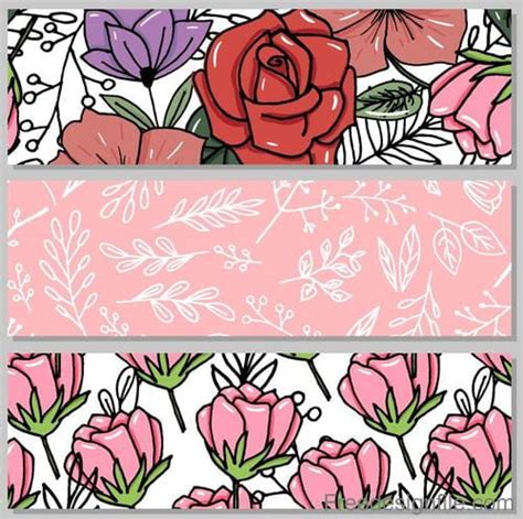 Hand Drawn Lines Flower Vector Banners Ai Uidownload