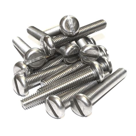 M4 Stainless Steel Machine Screws Slotted Pan Head Bolts M420mm 50pcs