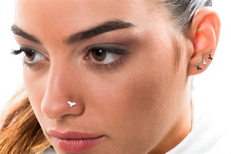 Nose Stud Nose Piercing Small Nose Stud Nose Ring Dainty Etsy