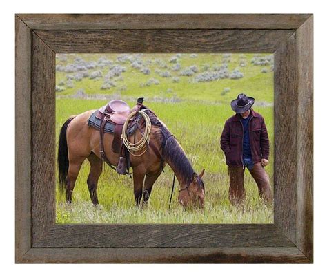 Narrow Western Picture Frame Reclaimed Barnwood Country Decor