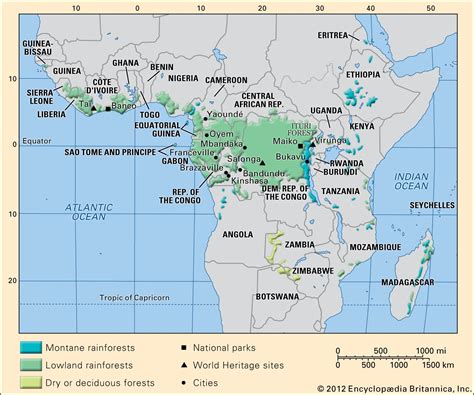 Africa Rainforest Map