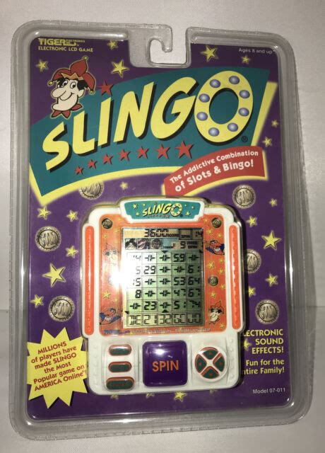 Tiger 1998 Slingo Electronic Handheld Slots Bingo Game System For Sale