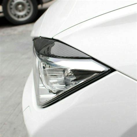 Car Headlight Eyelids Eyebrow Carbon Fiber Decor Cover For Bmw 3 Series