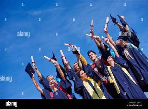 High School Graduates Students Stock Photo Alamy