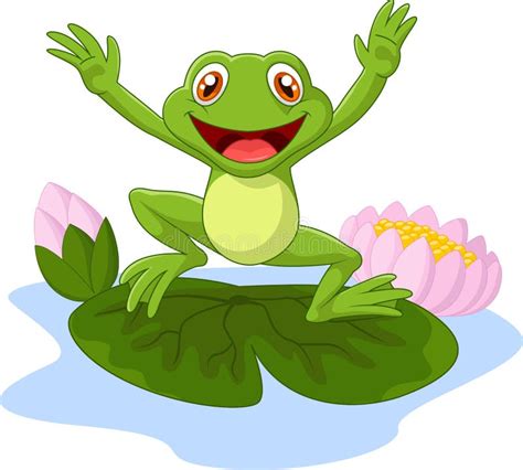 Cartoon Frog Waving Stock Vector Illustration Of Frog 55840468