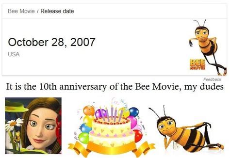 Its The Bee Movie 10th Anniversary Bee Movie Know Your Meme