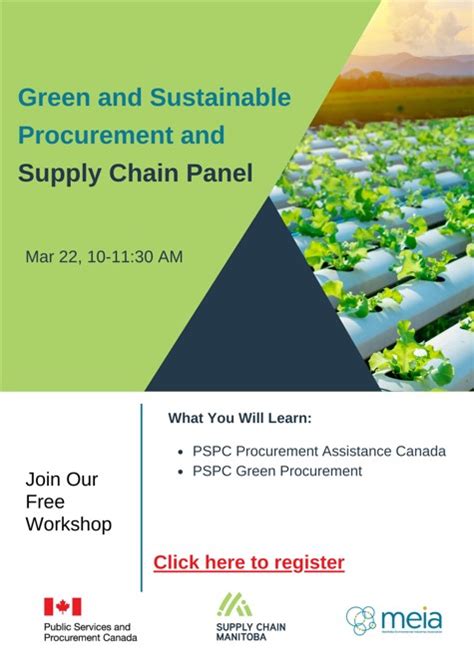 Green And Sustainable Procurement And Supply Chain Panel Manitoba