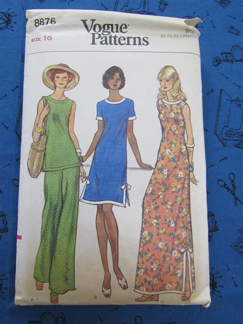 Uncut Vogue Sewing Pattern Vintage Women S Maxi Dress Etsy